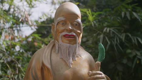 beautiful golden buddha statue close shot