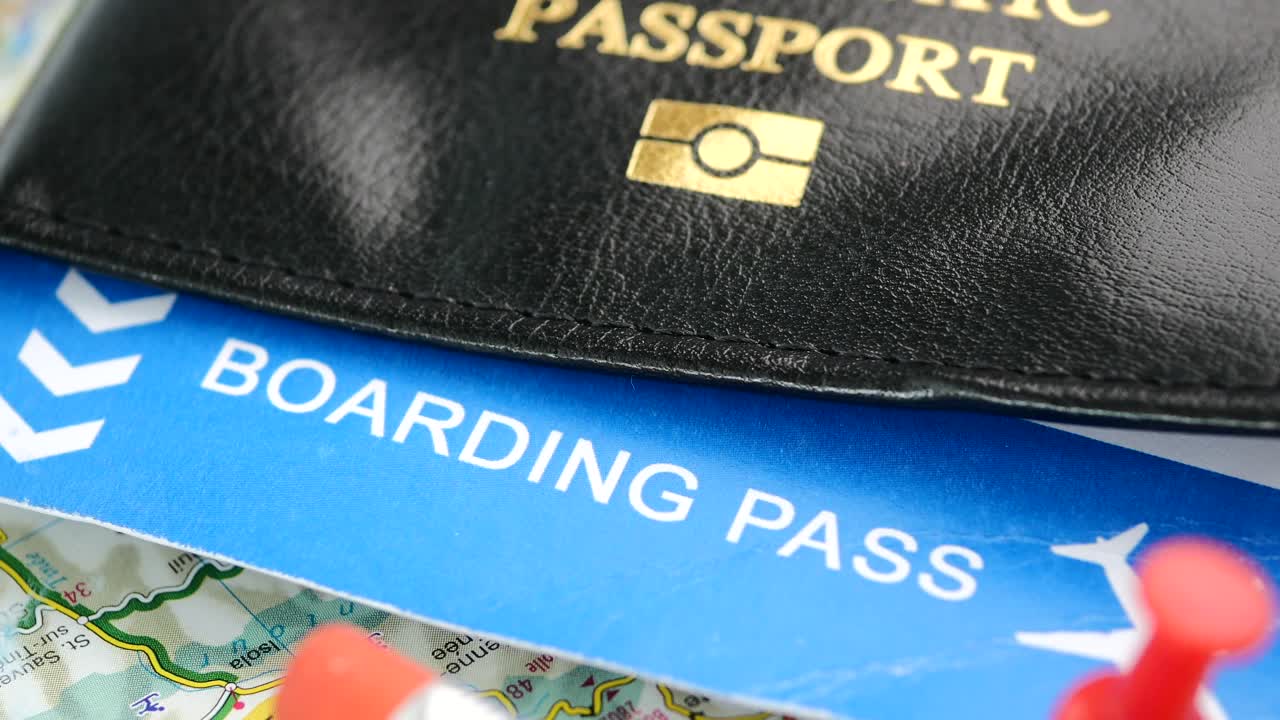 Passport and Boarding Pass for Travel