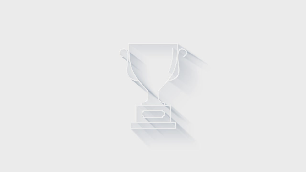 cup icon isolated on white background. Accounting symbol. Business, education and finance. 4K Video motion graphic animation