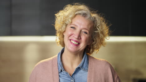 portrait of a smiling middle-aged woman