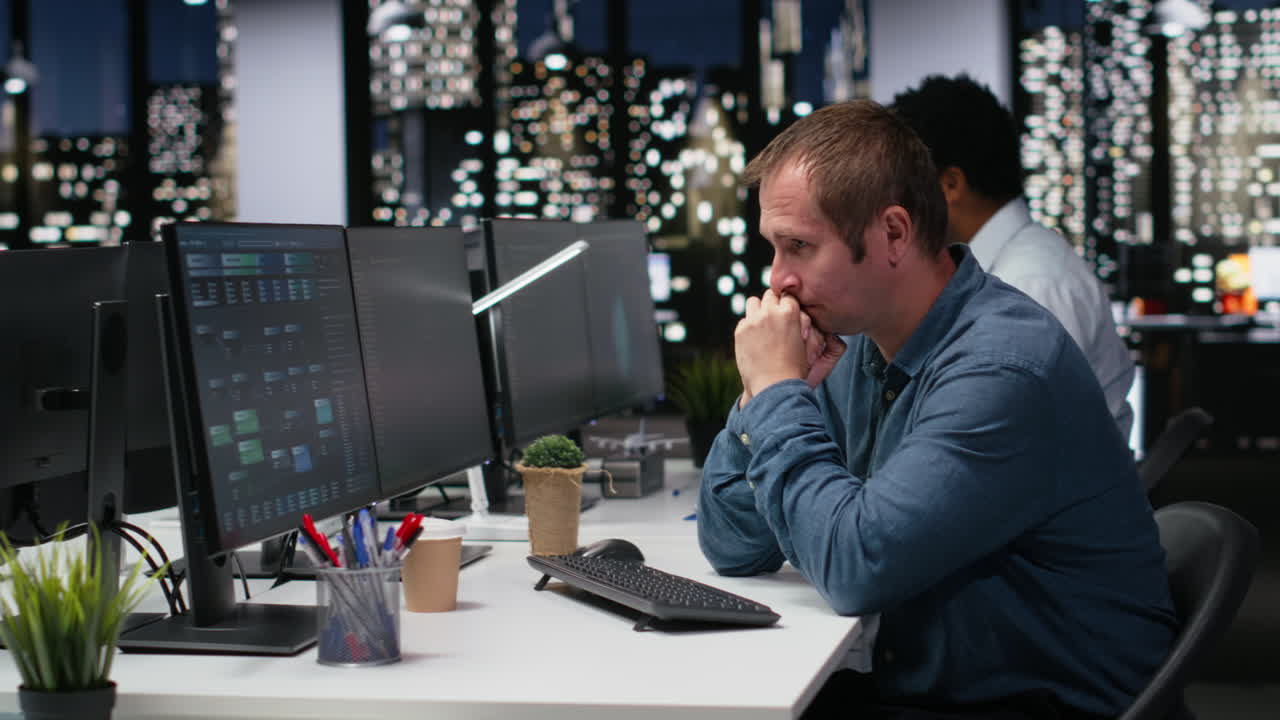 Stressed Programmer Finds Relief and Success Working Late in Office