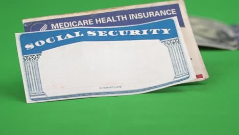 social security and medicare cards to shoe retirement benefits and health care insurance