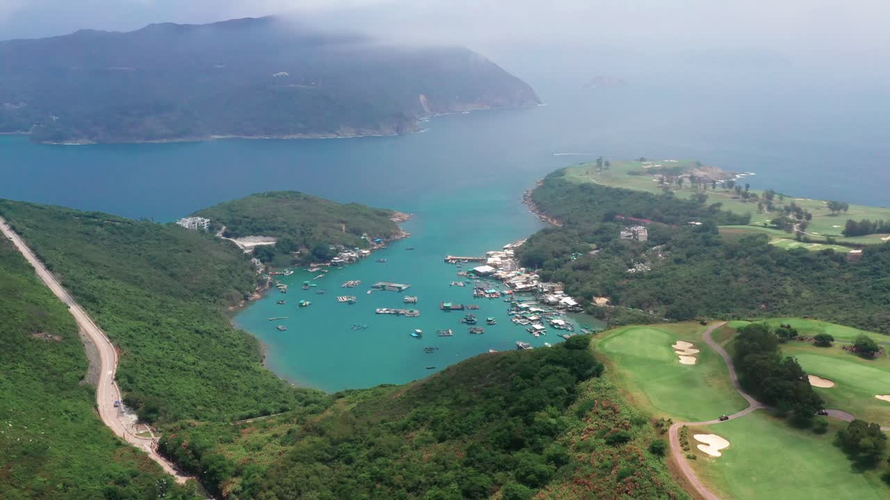 아름다운 맑은 날 홍콩 리펄스 베이 스카이라인
