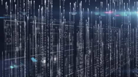 Animation-of-data-processing-over-computer-circuit-board