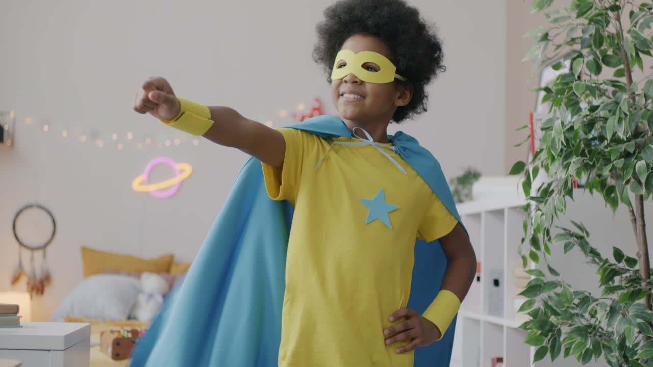 Child Dressed as Superhero