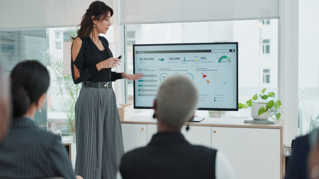 Business presentation at a conference