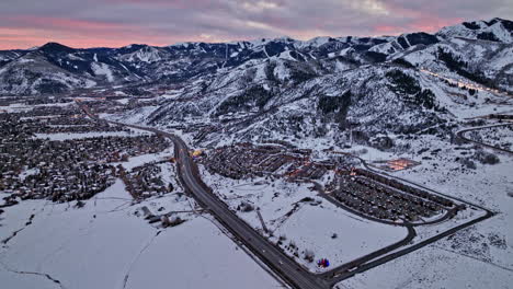 park city utah aerial v panorama view of