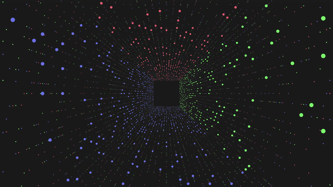 diseño de cubo abstracto con puntos de colores