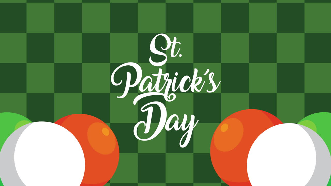 풍선과 함께 세인트 패트릭의 날 배경