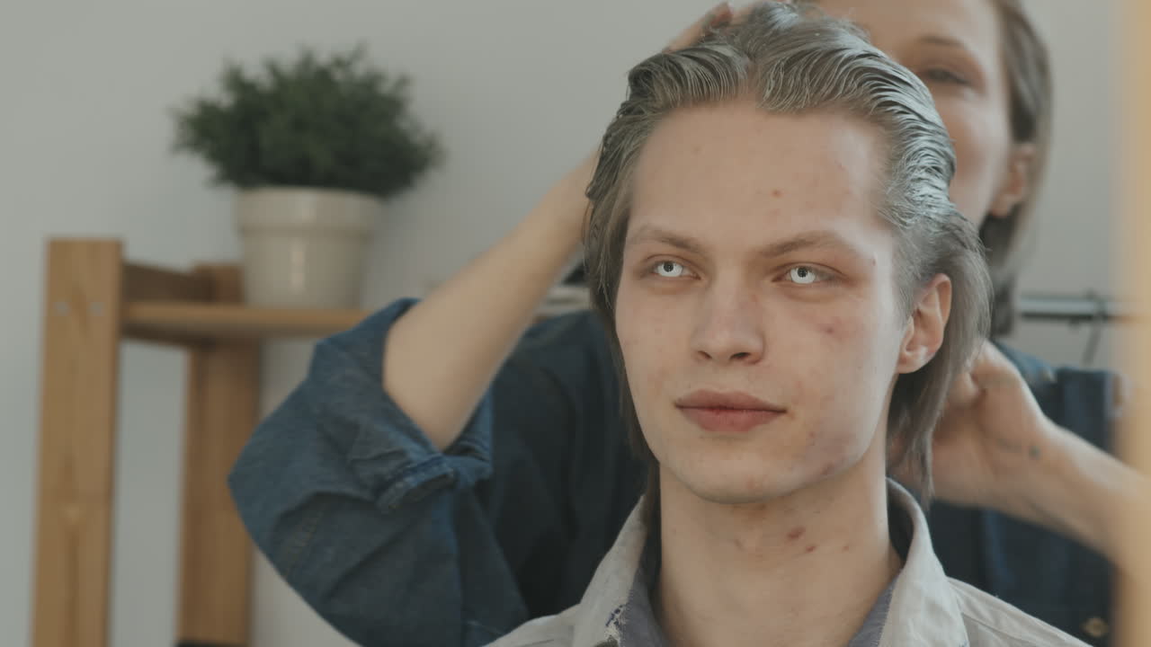 Makeup Artist Working with Horror Movie Actor