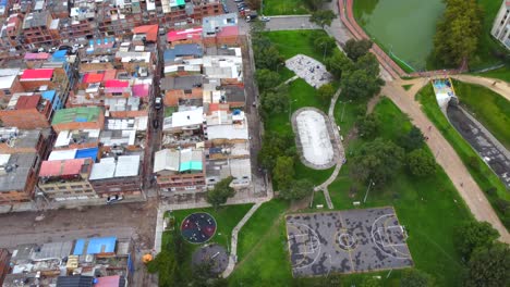 transitioning seamlessly, the drone then ascends to reveal the breathtaking beauty of urban lake timiza. zenith shot