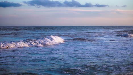 ocean waves at sunset in 60fps