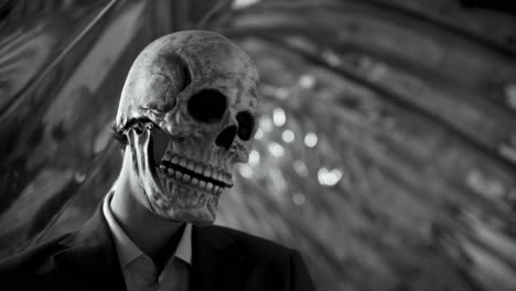 man in skull mask