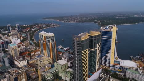 aerial view of the dar city, tanzania