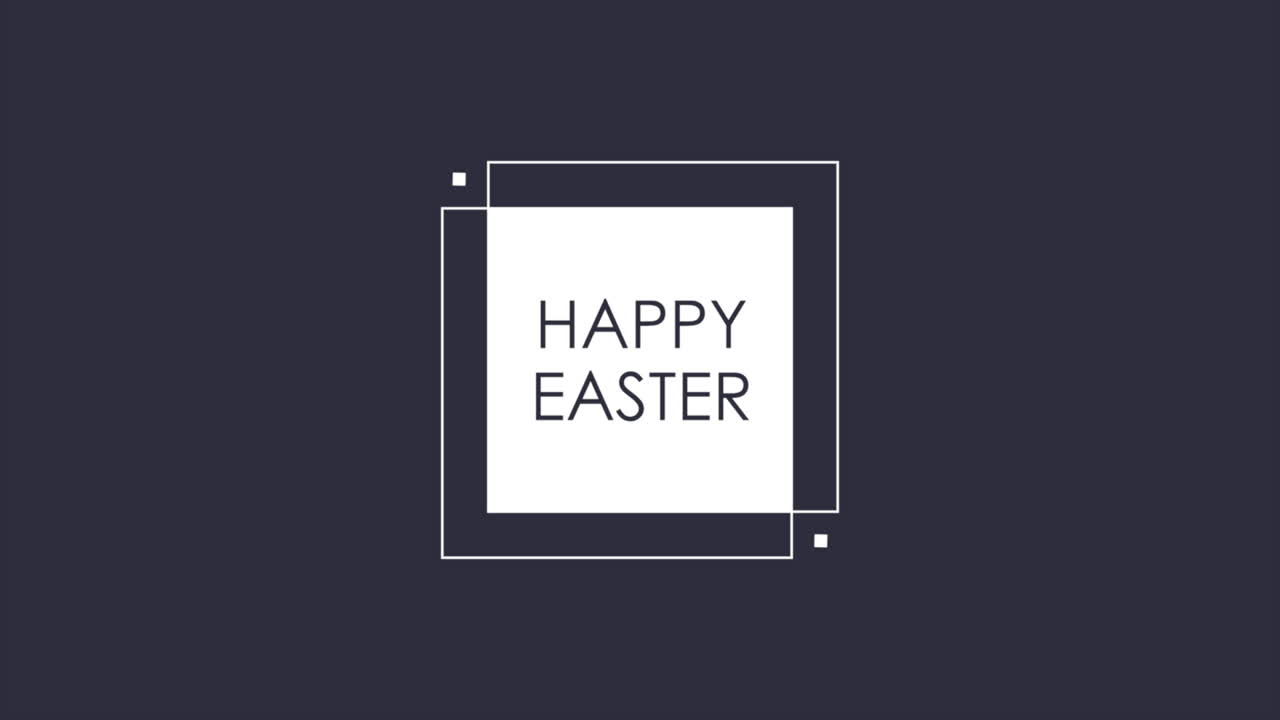 블루 그라데이션 프레임에 행복 한 부활절