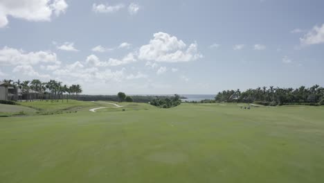 aerial view of golf course