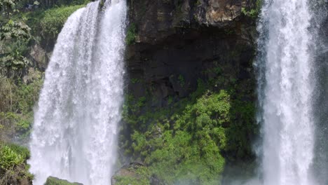 iguazu falls waterfall cascade nature mist base water pouring argentina south america