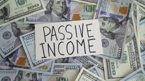 concept of passive income money without working