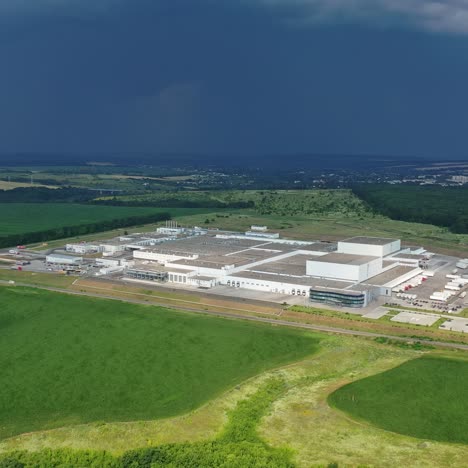 industrial estate land development aerial view