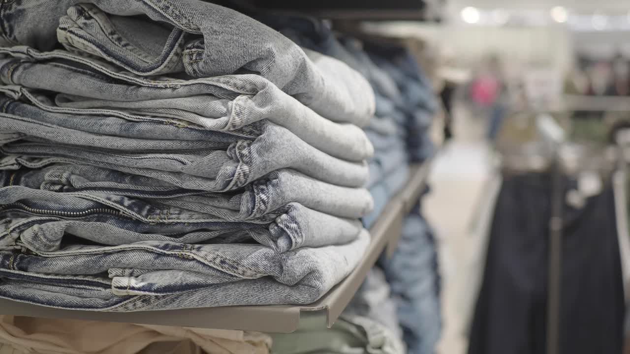 Stack of Folded Jeans