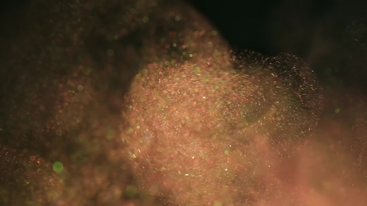 다채로운 입자의 스플래시, 느린 모션