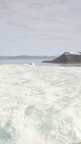 aerial view of a glacier in the arctic