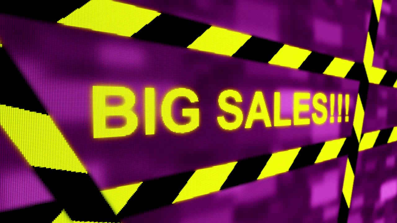 빅 픽셀 컴퓨터 스크린 애니메이션