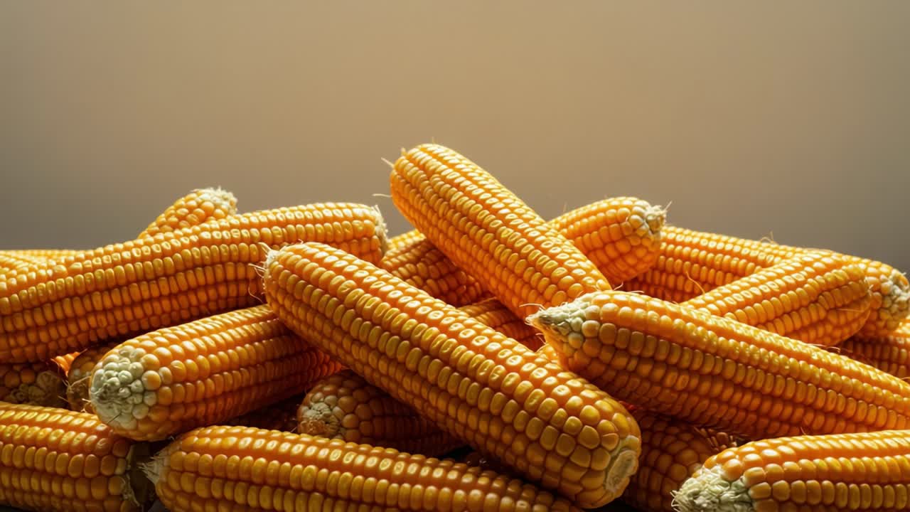 A Bountiful Harvest of Golden Corns Showcasing Their Vibrant Color and Natural Texture Under Soft Lighting in a Beautiful Arrangement
