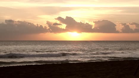 sunset over indonesian beach