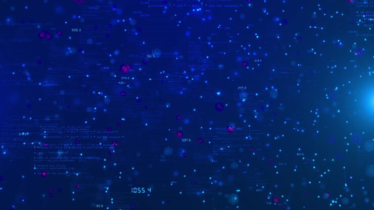Data of crypto waves 3d wavy lines in the information code field data flow cyber concept coding