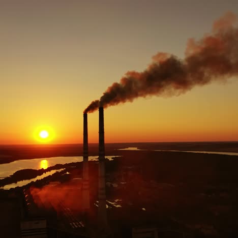 industrial landscape from drone view