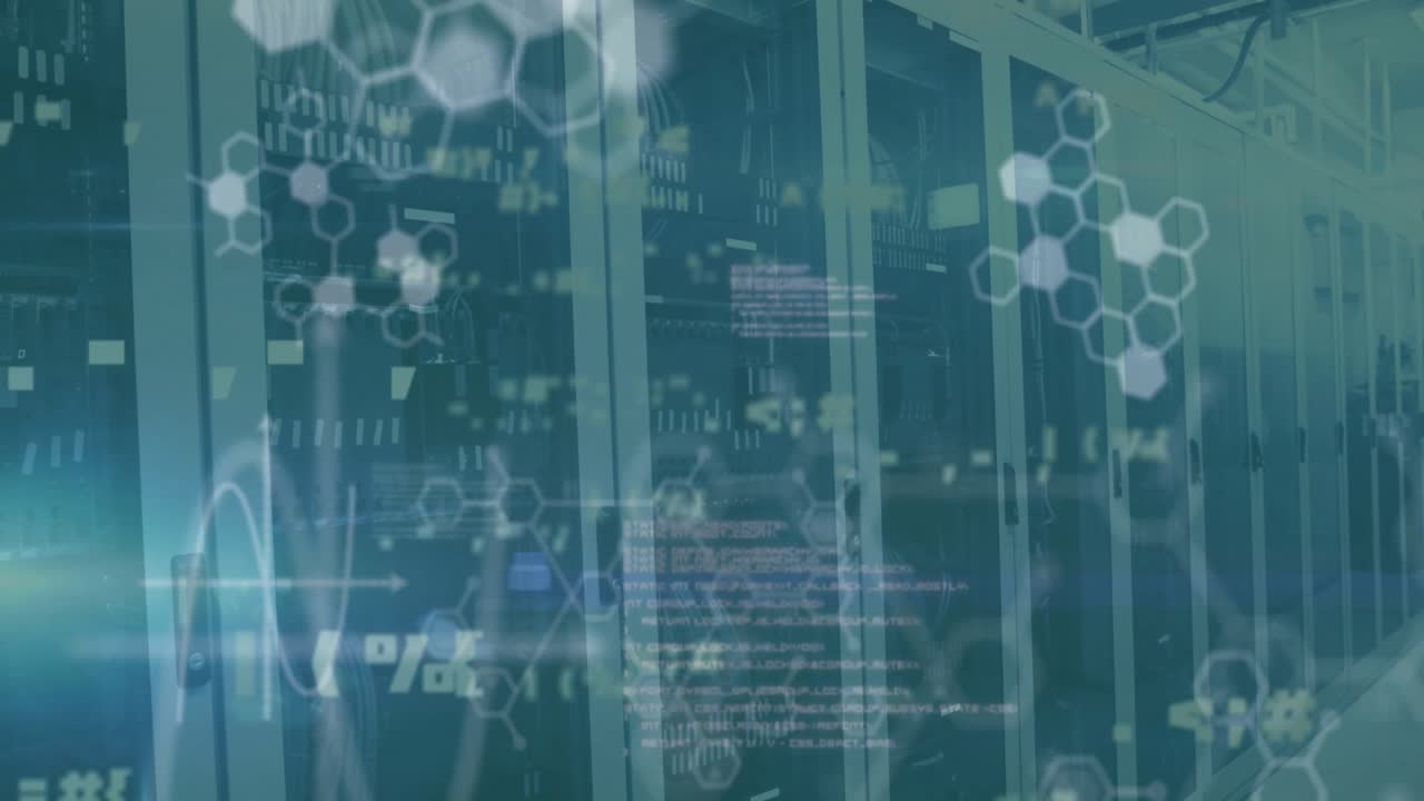 Animation of digital data processing over computer servers