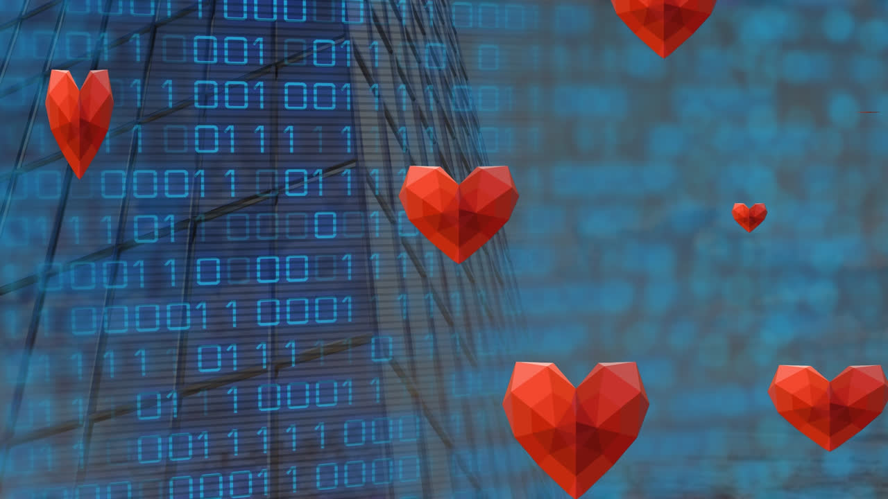 animación del procesamiento de datos sobre el paisaje urbano