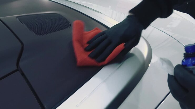 Cleaning plastic parts in the car