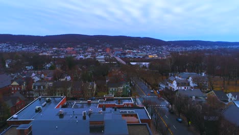 aerial bethlehem pa moravian mission outpost flyover pennsylvania city