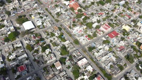 city blocks and streets in playa del carmen downtown area in mexico