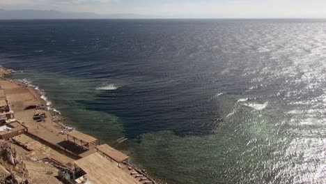 dahab's blue hole seen from atop nearby ridge