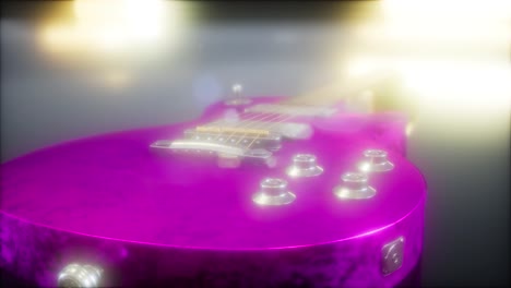 electric guitar in the dark with bright lights