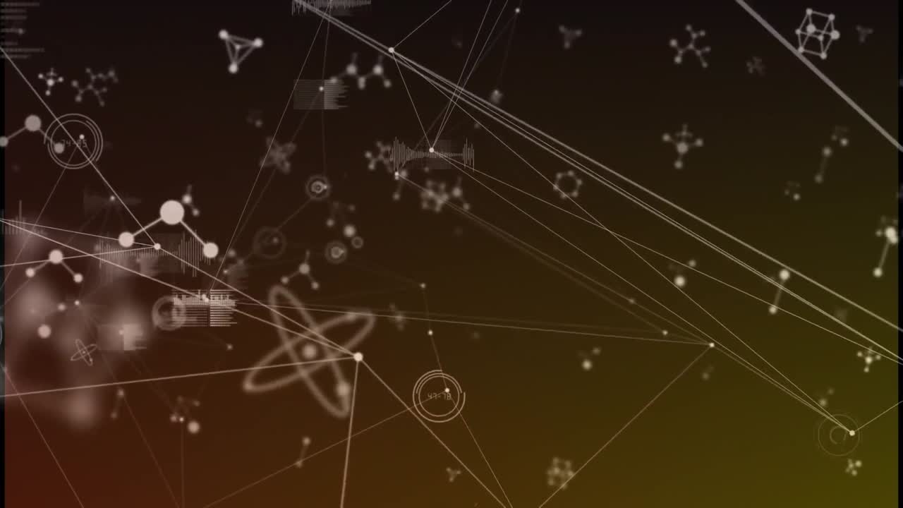 Animation of molecules and network of connections