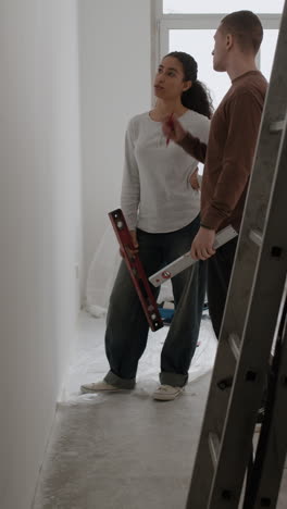 young couple renovating their home