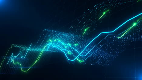 abstract digital financial graphs and data analysis