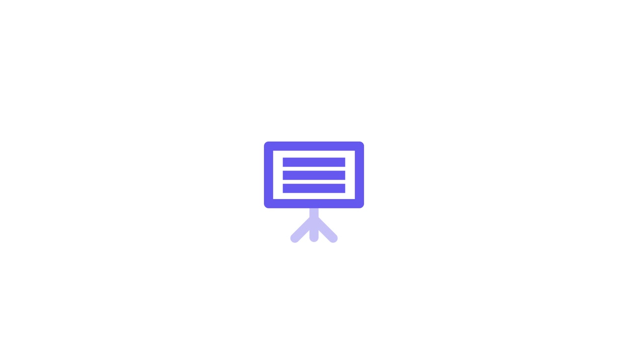 Minimalist Presentation Board Icon Animation