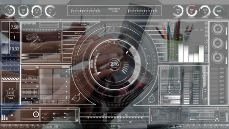 digital interface with data processing against people using computers