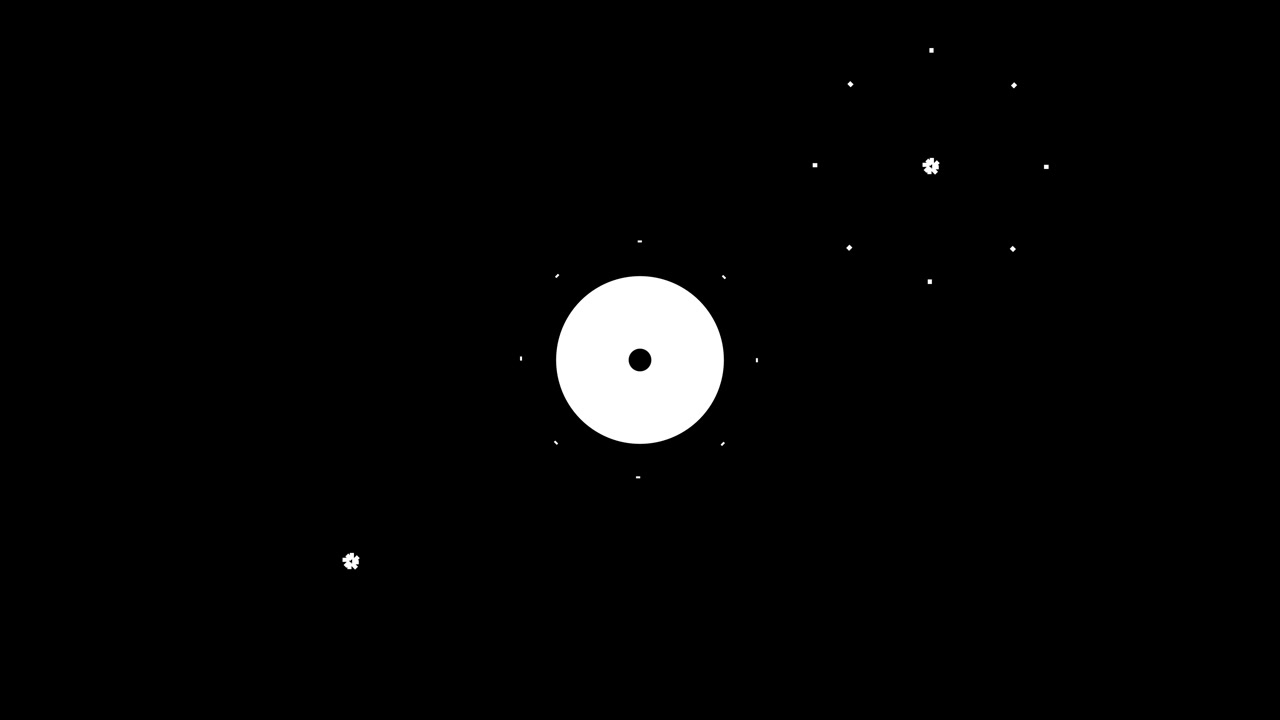Minimale sorte og hvide animerede geometriske mønstre