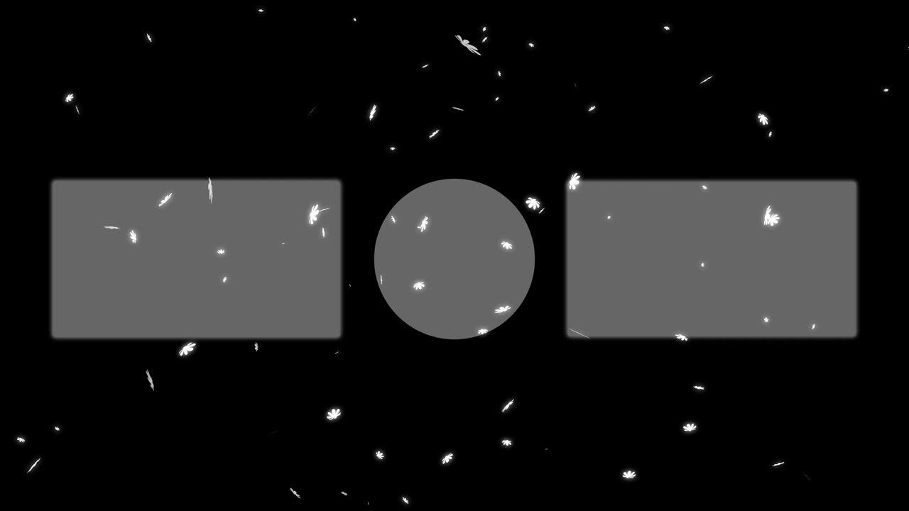 코스모스 꽃 입자 엔드 카드 엔딩 스크린 모션 그래픽