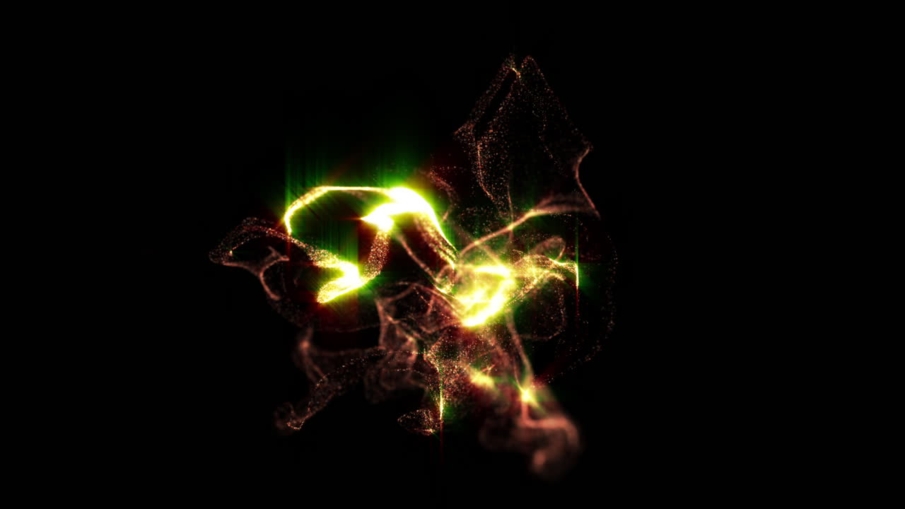 Fluid Luxury Glow Particles Burst Flow Element