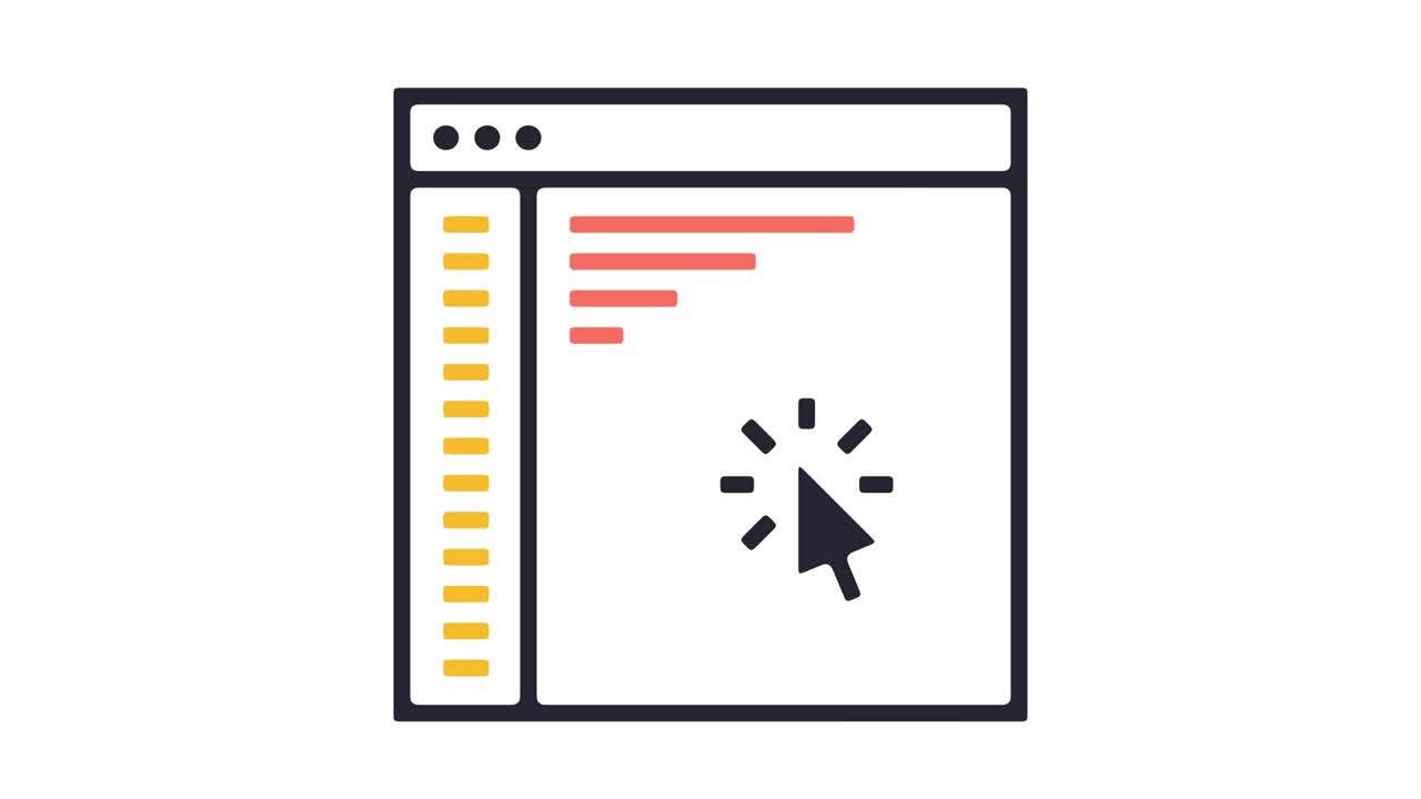 animación de íconos de desarrollo de software