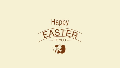 Happy-Easter-text-and-eggs-on-brown-background