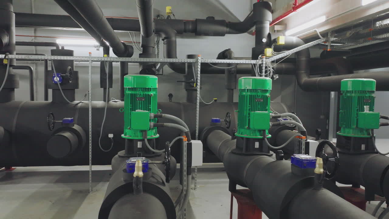 HVAC System in a Building's Utility Room