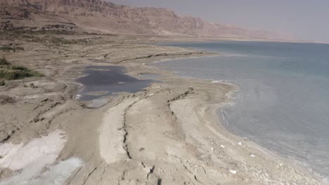 dead sea landscape from above